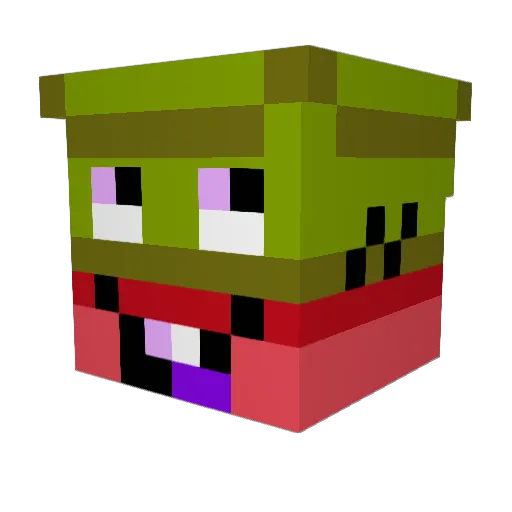 Bl4ckICE00 Minecraft avatar head, 3D render
