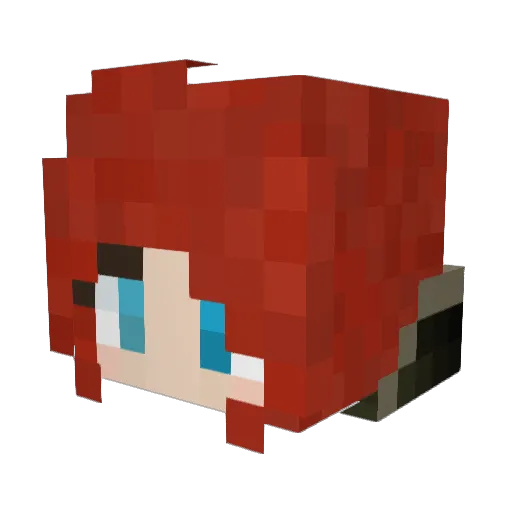 Bl4ck_Window Minecraft avatar head, 3D render