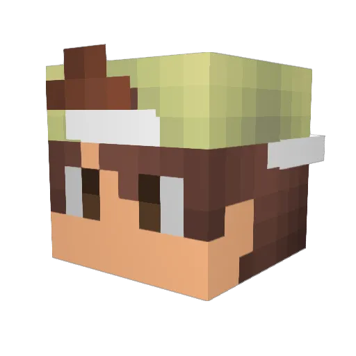 Bl4ckkWidow Minecraft avatar head, 3D render