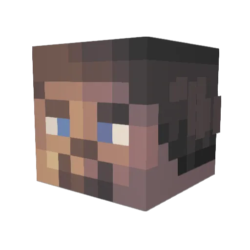 Bl4ckyL Minecraft avatar head, 3D render