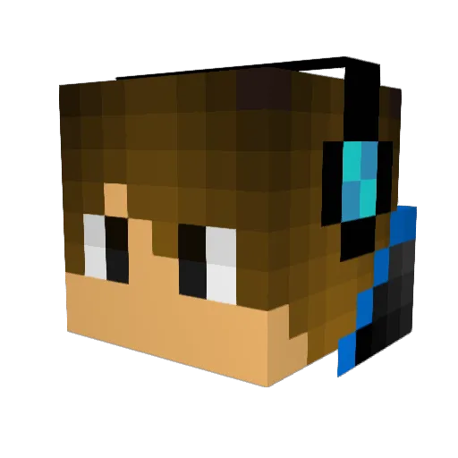 BlOnDeX Minecraft avatar head, 3D render