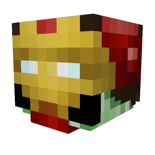 BlUber0810 Minecraft avatar head, 3D render