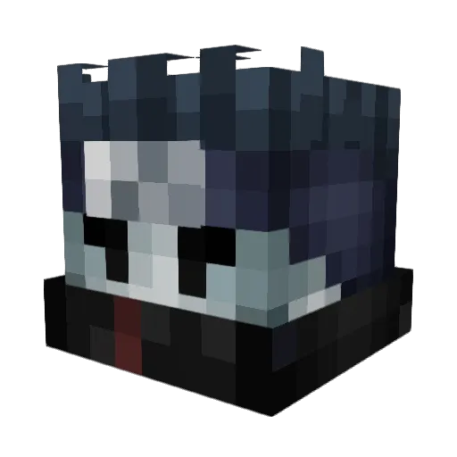 BlaCkDetox Minecraft avatar head, 3D render