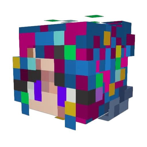 BlaMO3767 Minecraft avatar head, 3D render