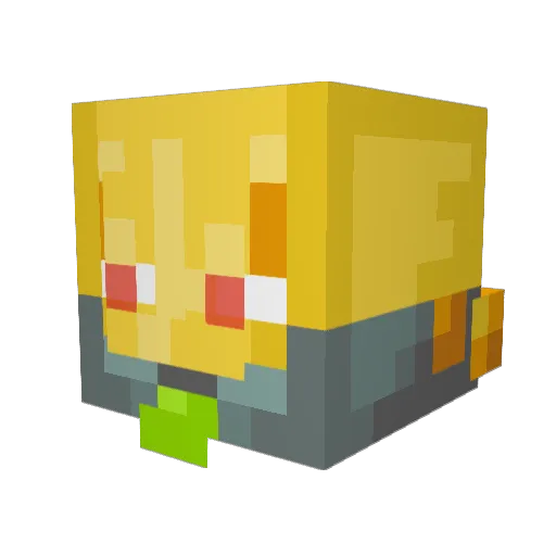 BlaZZi Minecraft avatar head, 3D render