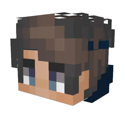 BlaZoX_ Minecraft avatar head, 3D render