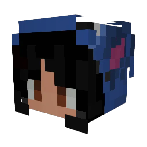 Blaaaaaa_ Minecraft avatar head, 3D render