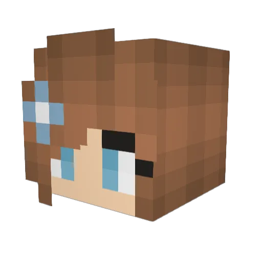 Blaaackblazerrr Minecraft avatar head, 3D render