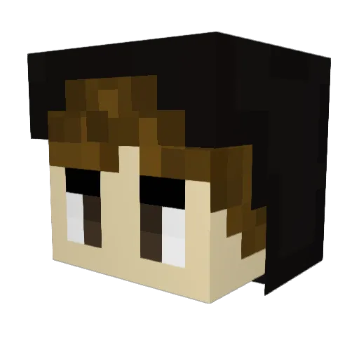 Blaaank Minecraft avatar head, 3D render