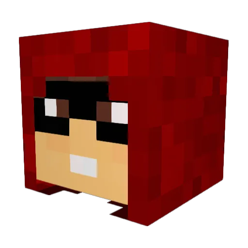 BlaaseeGames Minecraft avatar head, 3D render