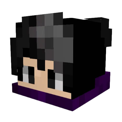 Blabelle77 Minecraft avatar head, 3D render