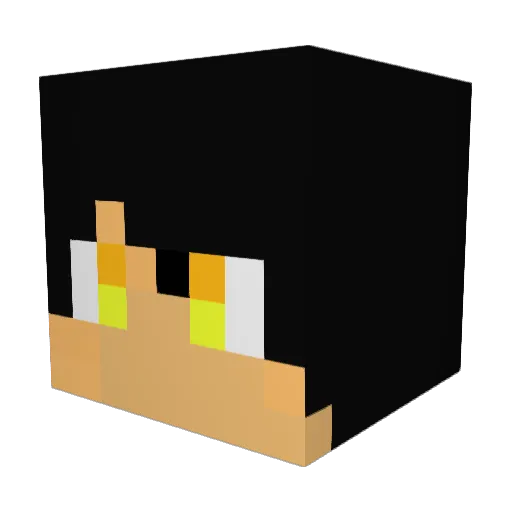 Blabla2 Minecraft avatar head, 3D render