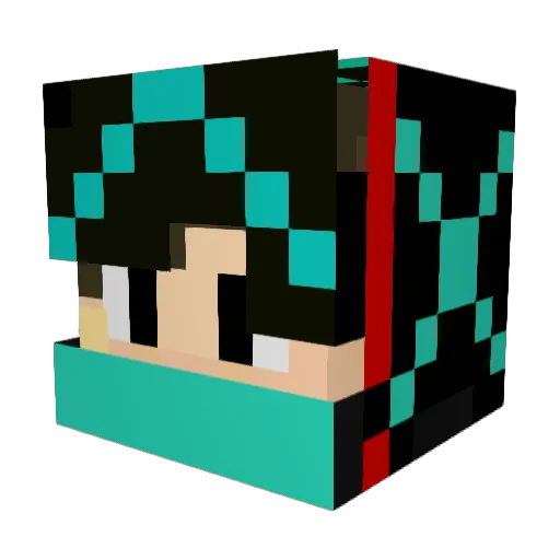 Blablabla2021 Minecraft avatar head, 3D render