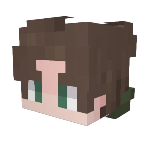 Blablar Minecraft avatar head, 3D render