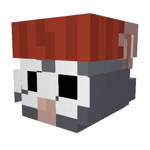 Blableeb Minecraft avatar head, 3D render
