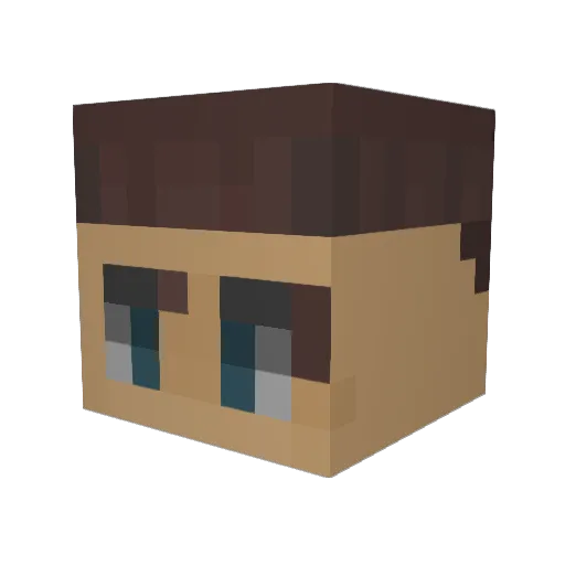 Blabz Minecraft avatar head, 3D render