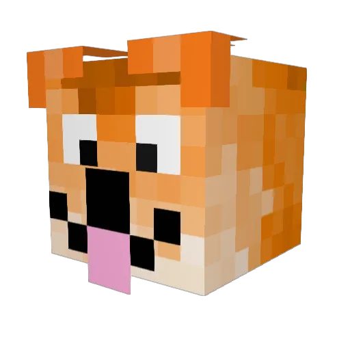 BlacCom Minecraft avatar head, 3D render