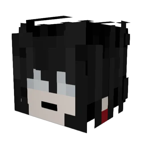 BlacZe Minecraft avatar head, 3D render