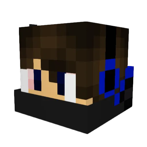 Blacghluck666 Minecraft avatar head, 3D render