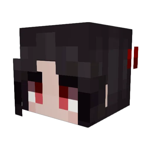 Blacite Minecraft avatar head, 3D render
