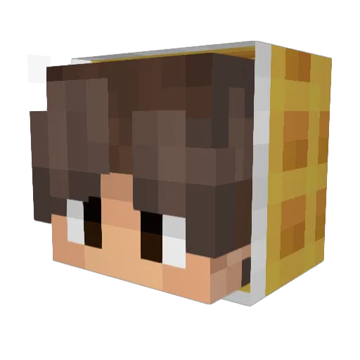 Black0509 Minecraft avatar head, 3D render