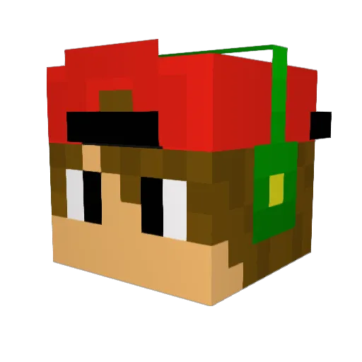 Black12Diamonds Minecraft avatar head, 3D render