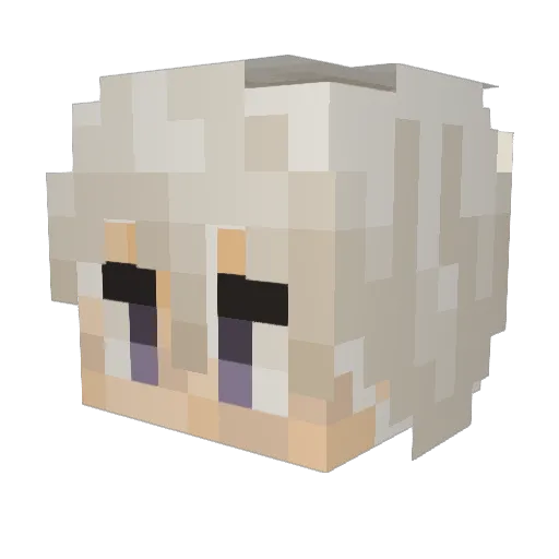Black1990 Minecraft avatar head, 3D render