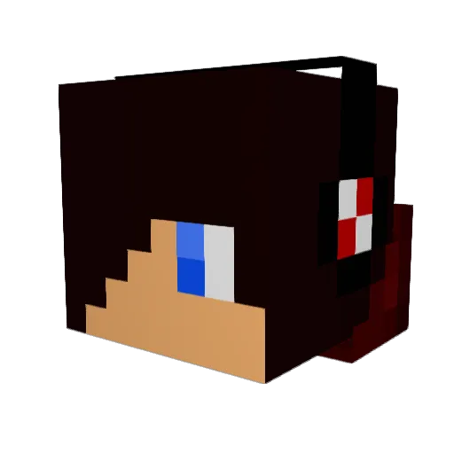 Black2Gamer Minecraft avatar head, 3D render