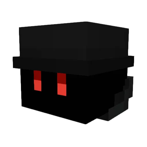 Black2Man Minecraft avatar head, 3D render