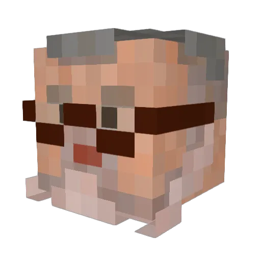 Black3524 Minecraft avatar head, 3D render