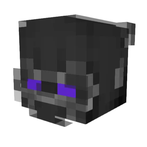 Black3861 Minecraft avatar head, 3D render