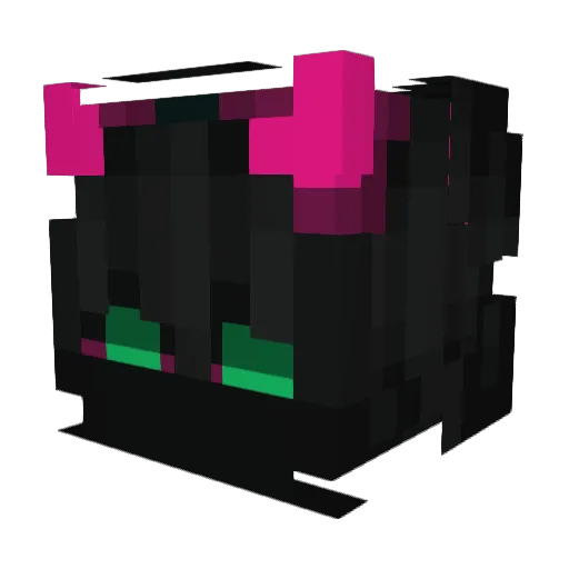 Black3nvy Minecraft avatar head, 3D render