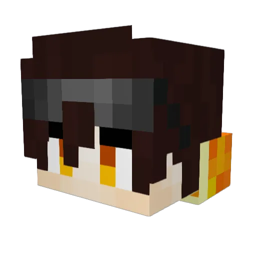 Black56 Minecraft avatar head, 3D render
