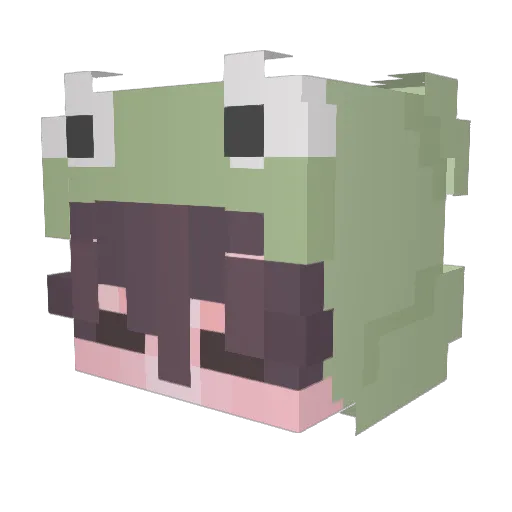 Black666_Style Minecraft avatar head, 3D render