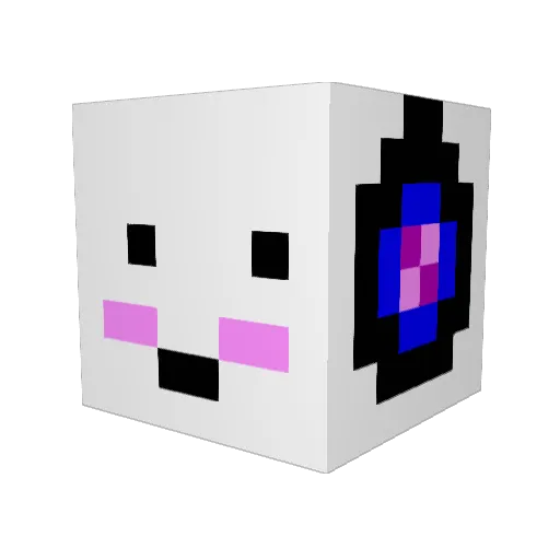 Black7410 Minecraft avatar head, 3D render