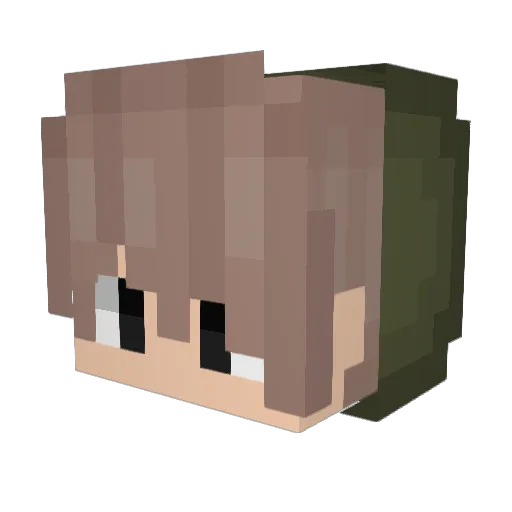 BlackAdamDeluxe Minecraft avatar head, 3D render