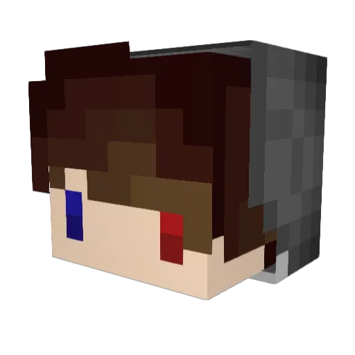 BlackAmex Minecraft avatar head, 3D render