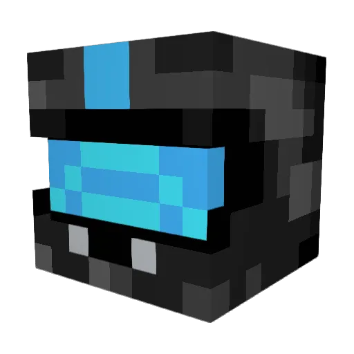 BlackAngel1 Minecraft avatar head, 3D render