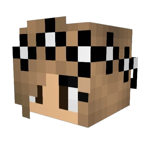 BlackAngel89 Minecraft avatar head, 3D render