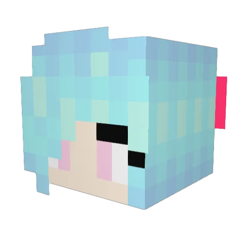BlackAngelVerse Minecraft avatar head, 3D render