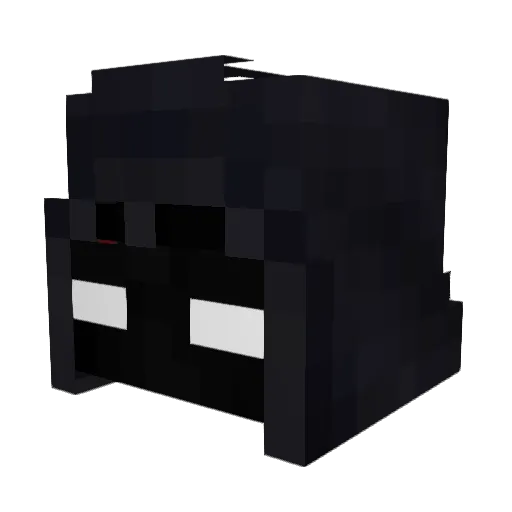 BlackAssassin Minecraft avatar head, 3D render