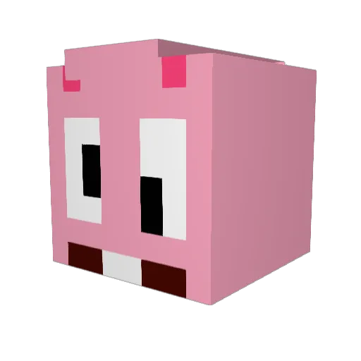 BlackBallUwU Minecraft avatar head, 3D render
