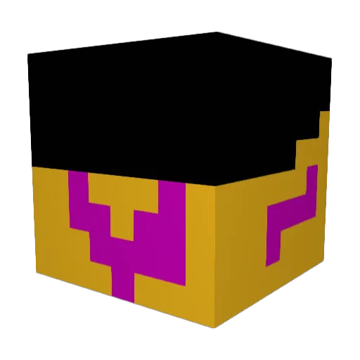 BlackBalt Minecraft avatar head, 3D render