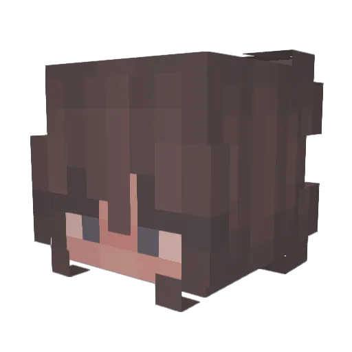 BlackBambi Minecraft avatar head, 3D render