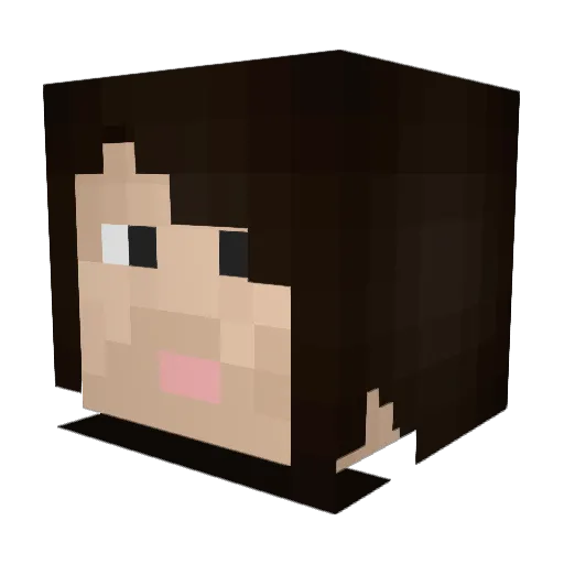 BlackBasketCase Minecraft avatar head, 3D render