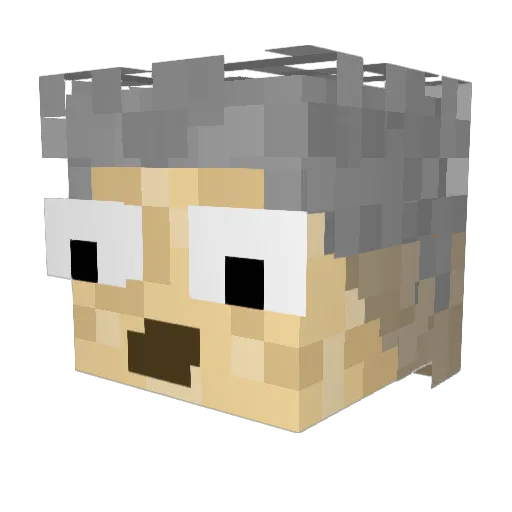 BlackBean22 Minecraft avatar head, 3D render