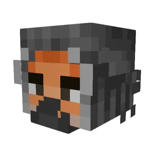 BlackBeard1776 Minecraft avatar head, 3D render