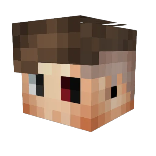 BlackBenshee Minecraft avatar head, 3D render