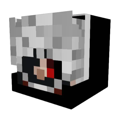 BlackBird1311 Minecraft avatar head, 3D render