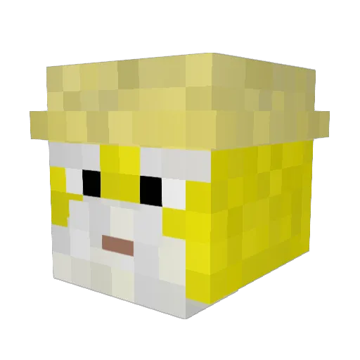 BlackBlaze Minecraft avatar head, 3D render